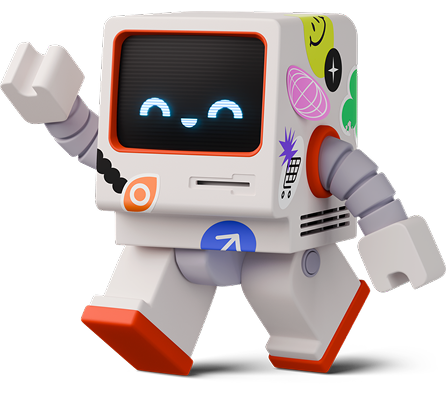 happy retro robot